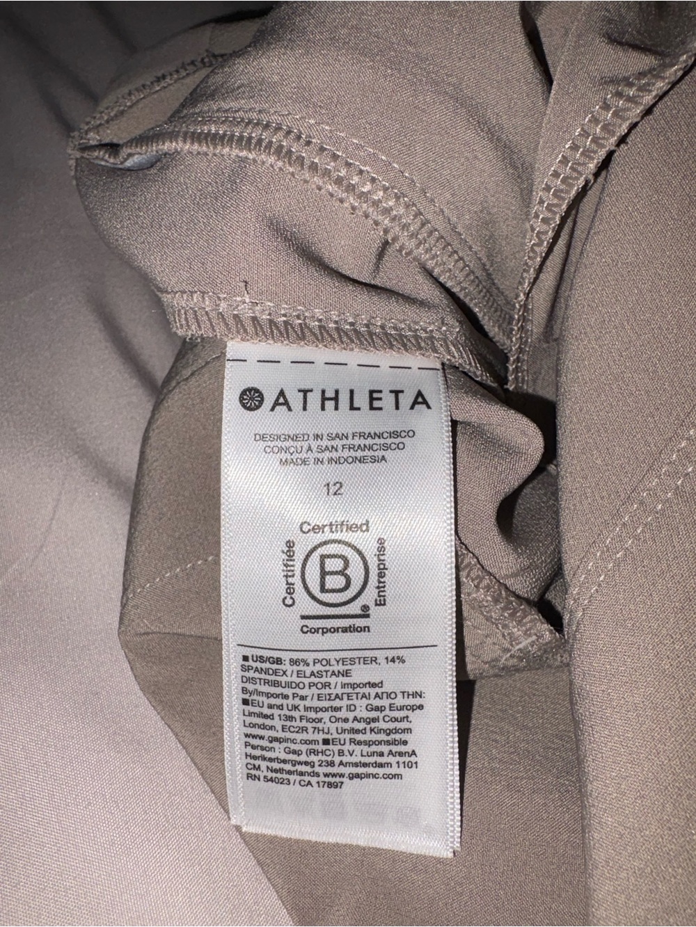 NWOT Athleta Endless High Rise Pant Mortar Mushroom - Picture 7 of 8